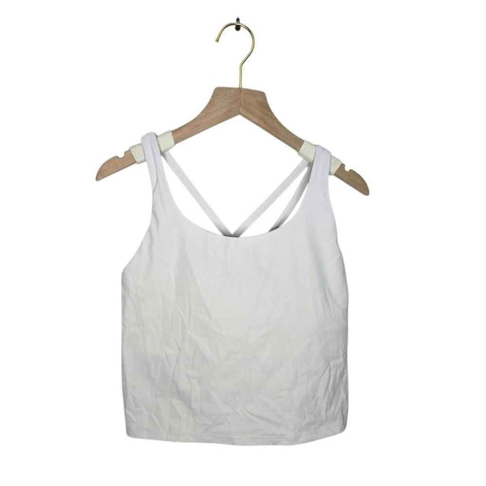 HeyNuts Longline Size Small Wirefree Sports Bra Workout Tank Top Gym White